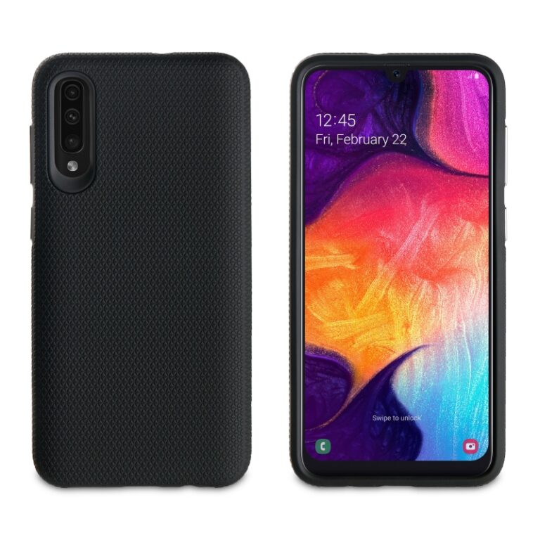 Funda Muvit Tiger Triangle para Samsung Galaxy A50 shockproof 1,2m negra