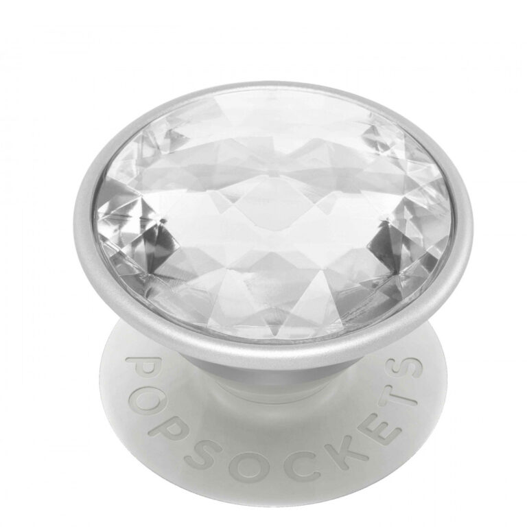 PopSockets soporte adhesivo Disco Crystal Silver