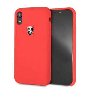 Funda Ferrari para Apple iPhone XR silicona roja