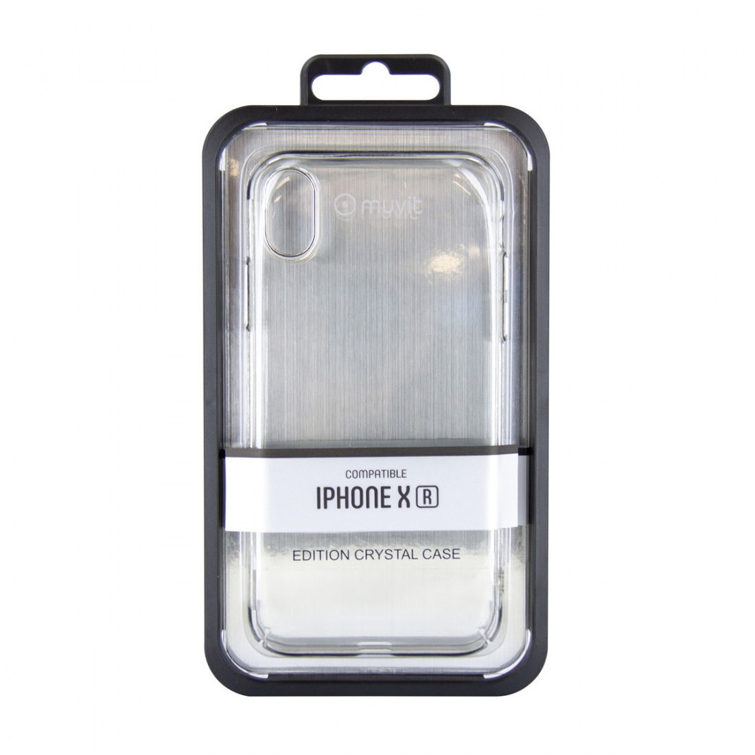 Funda Muvit Cristal para Apple iPhone XR bordes Electoplating plateada