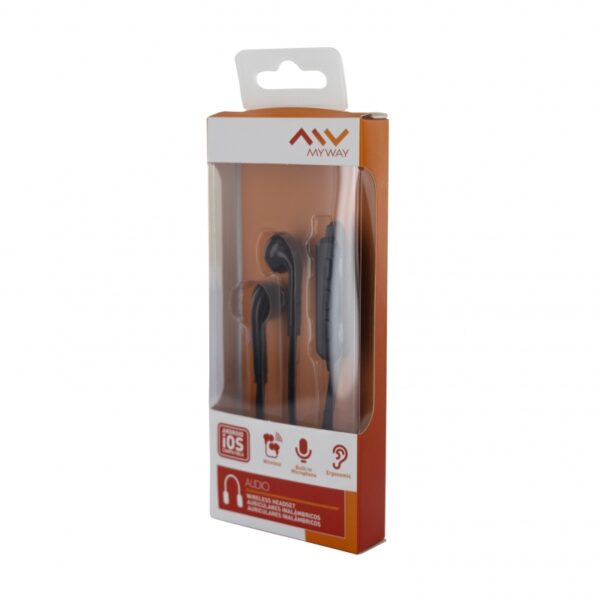 Auriculares estéreo wireless Myway negros (NUEVO) - Imagen 2