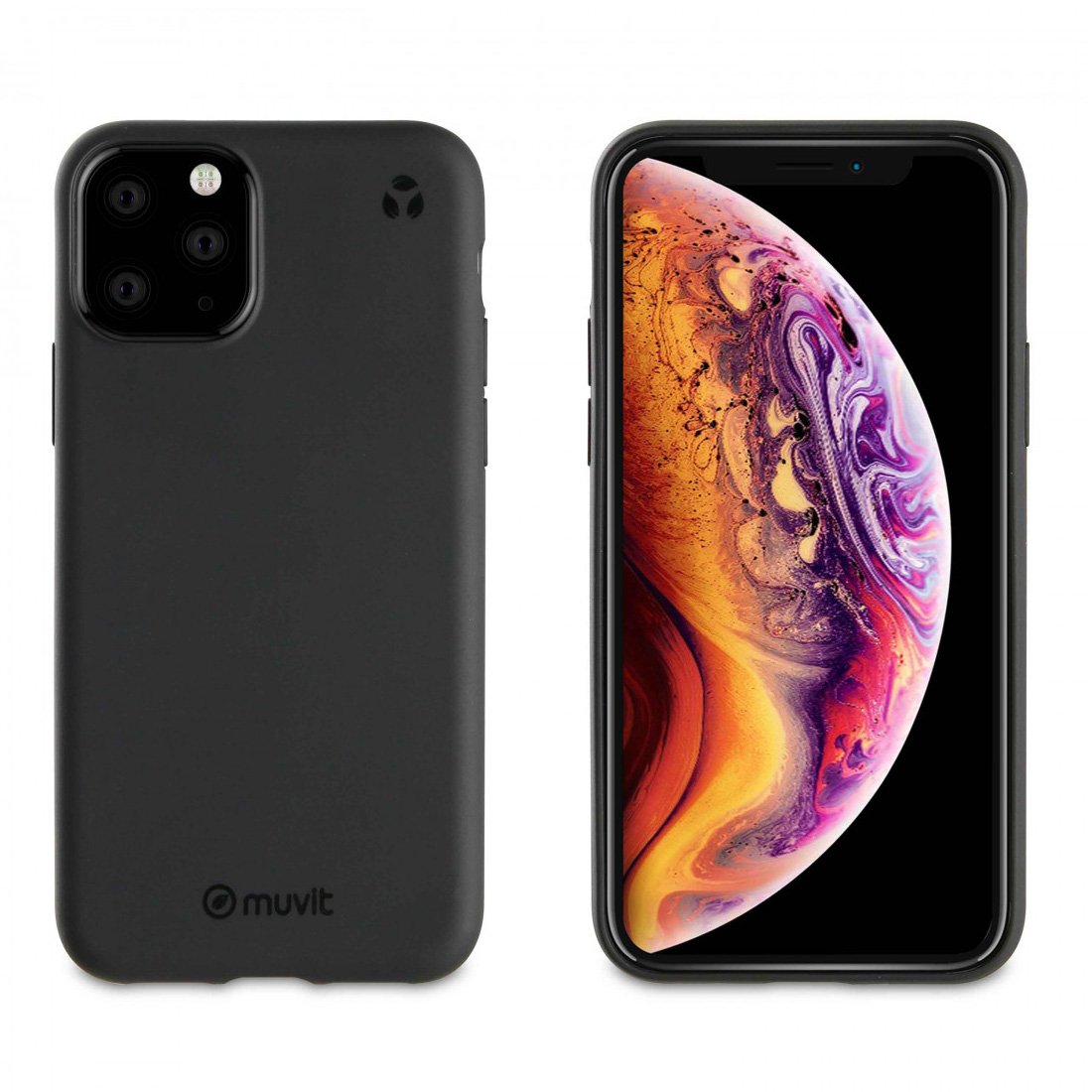 Funda Muvit for Change para Apple iPhone 11 Pro MAX recycletek negra.