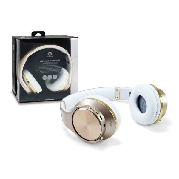 Auricular con diadema Bluetooth con Microfono Conceptronic CHSPBTNFCSPKG oro - Imagen 3