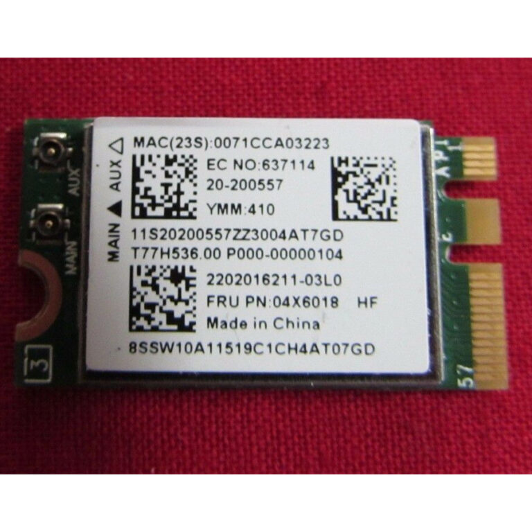 Tarjeta wireless interna Lenovo Flex 2-15d Wifi Y Bluetooth Combo 04x6018.
