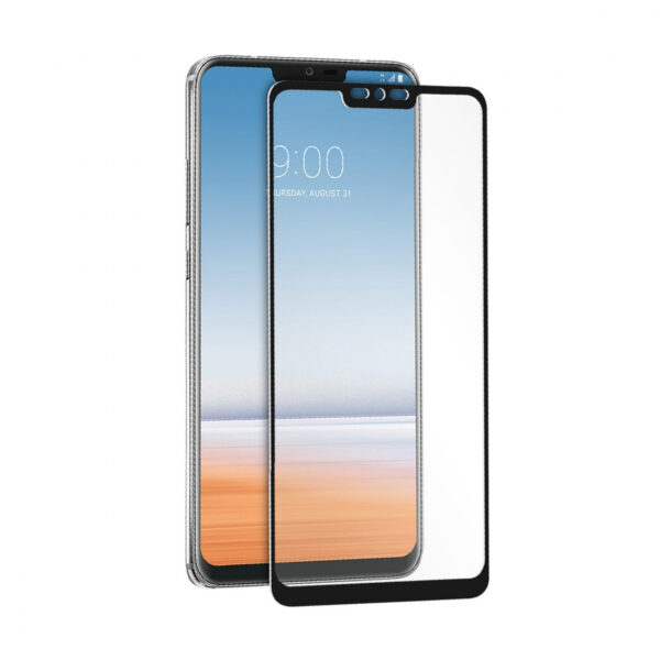 Protector de pantalla Muvit para LG G7 Thin Q vidrio templado plano marco negro