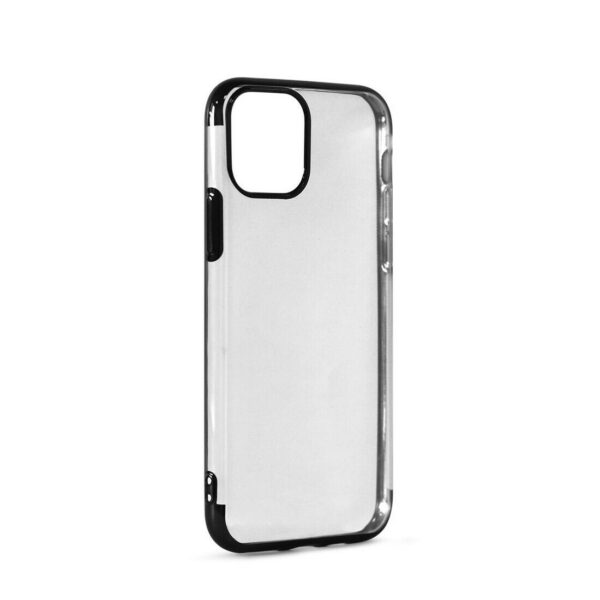 Funda Muvit Cristal Soft para Apple iPhone 11 Pro transparente borde negro. - Imagen 2