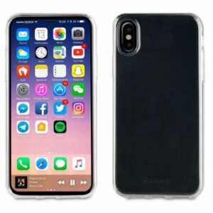 Funda Muvit Cristal Soft para Apple iPhone XS/X color transparente.
