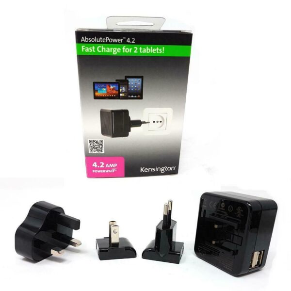 Cargador de pared rápido dual Kensington Absolute Power 4.2A