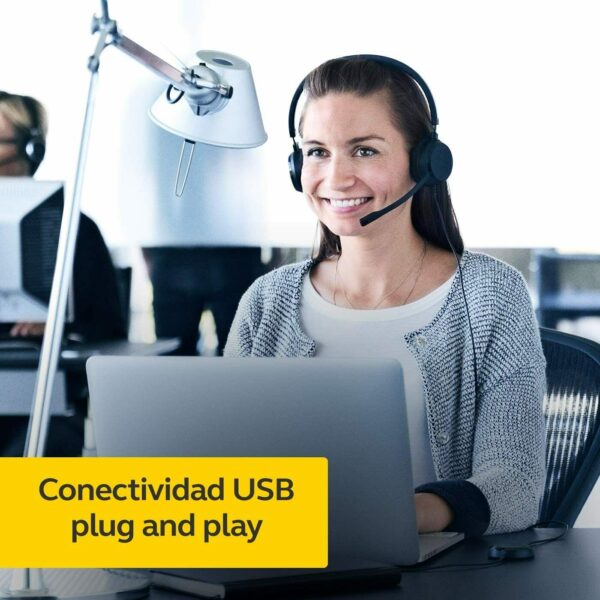 Auriculares Jabra EVOLVE 20 UC Estéreo USB negro Usado *Sin embalaje original* - Imagen 3