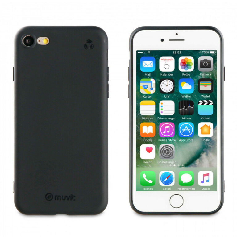 Funda Muvit for Change para Apple iPhone SE/8/7 recycletek negra.