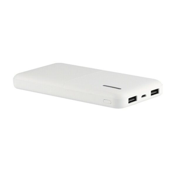 Power Bank Muvit 10000 mAh USB 2 puertos 2A (max) blanca Usada - Imagen 2