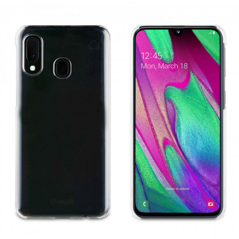 Funda Muvit for change para Samsung Galaxy A40 recycletek transparente.