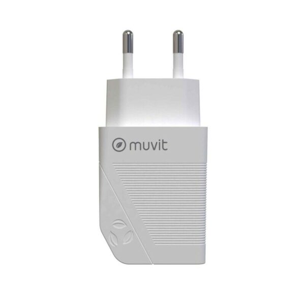 Muvit for change Transformador USB 2.4A 12W blanco - Imagen 2