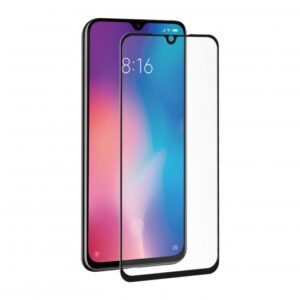Protector de pantalla Muvit Xiaomi Mi A9 SE vidrio templado plano marco negro.