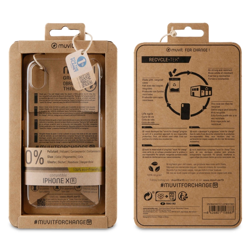 Funda Muvit for change para Samsung Galaxy S20 Plus recycletek transparente - Imagen 3