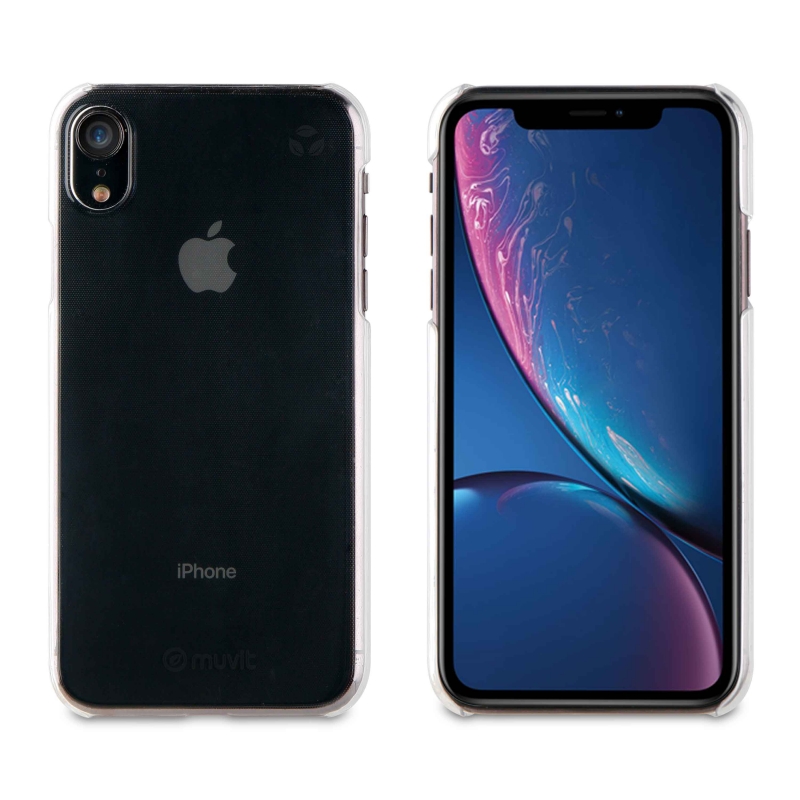 Funda Muvit for change para Apple iPhone XR recycletek transparente.