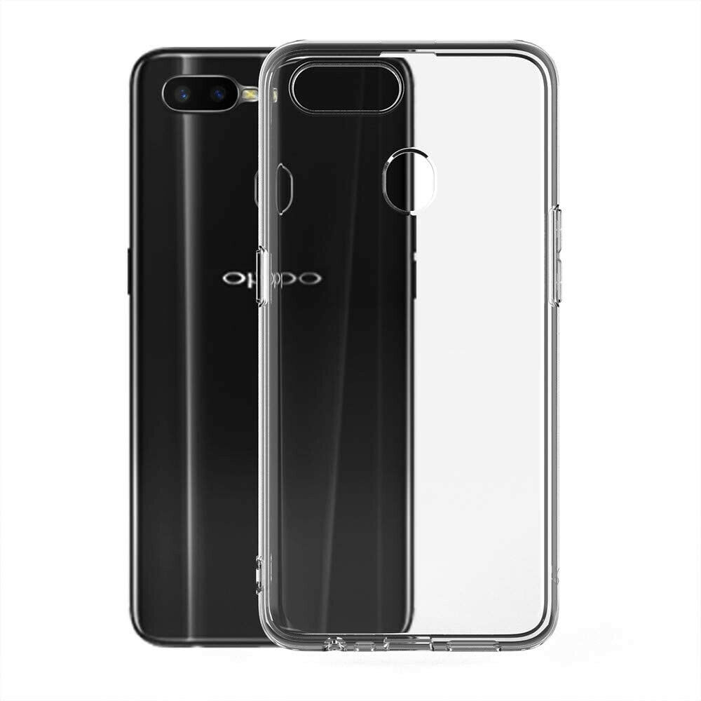Pack Muvit OPPO AX7 Cristal Soft transparente+protector vidrio templado.