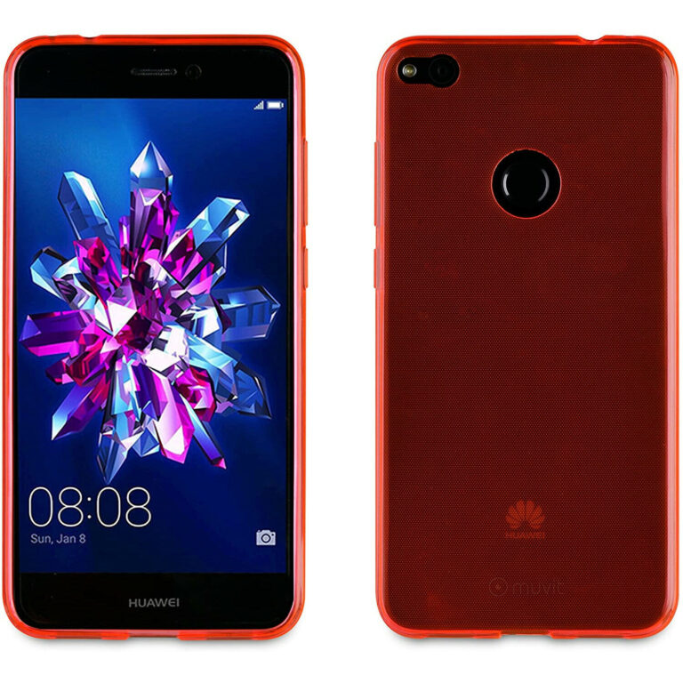 Funda Muvit Cristal Soft para Huawei P8 Lite 2017 color rosa.