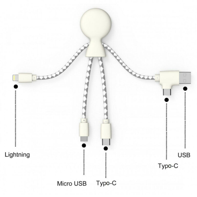Adaptador multi conector Xoopar Mr. Bio ecológico blanco
