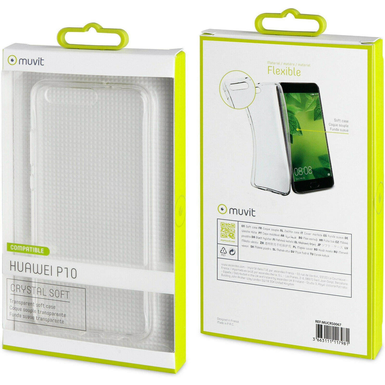 Funda Muvit Cristal Soft para Huawei P10 transparente. - Imagen 2