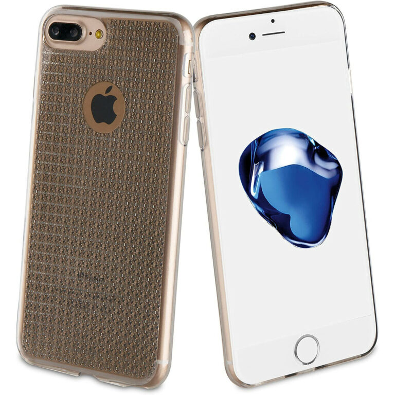 Funda Muvit Life para Apple iPhone 7+/6+/6S+ con Marco Dorado.