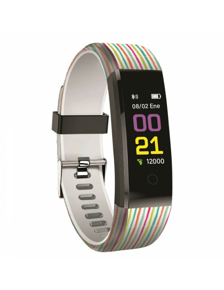 Pulsera de Actividad y Salud HEALTH POP Rayas multicolor Muvit iO Usada