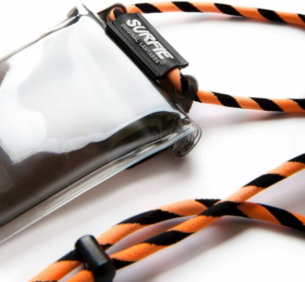 Funda Impermeable para Smartphone Original Lanyards Surfie Pro 5'' naranja/negro - Imagen 2