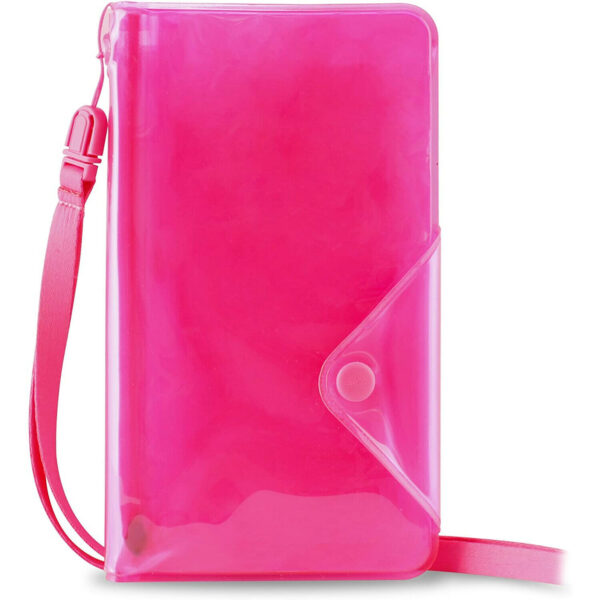 Funda Smartphone acuatica universal hasta 5'' Rosa Transparente Puro WW1BOOKPNK.