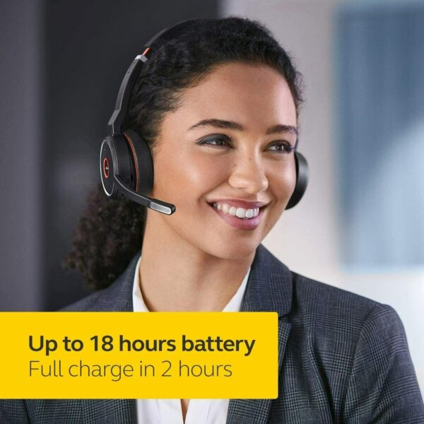 Auriculares Jabra Evolve 75 UC Auriculares Bluetooth Negro/Rojo Usado *Sin USB* - Imagen 5