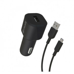 Pack Muvit for Change Cargador coche USB 2.4A 12W + cable Micro USB 2.4A 1,2m.