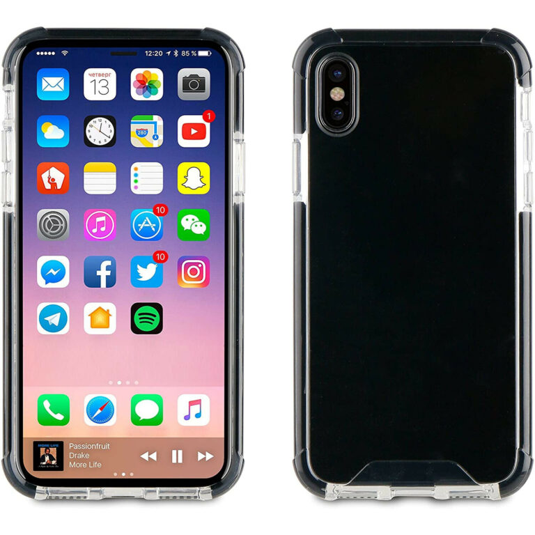 Funda Muvit Pro Cristal Bump Transparente para Apple iPhone X transparente.