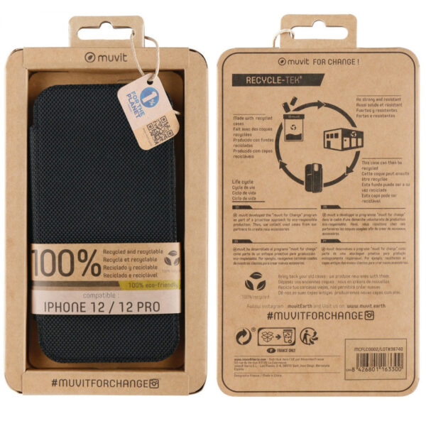 Funda Muvit for Change Folio para Apple iPhone 12/12 Pro negra - Imagen 3