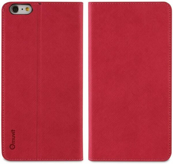 Funda Muvit Slim Folio para Apple iPhone 6S Plus/6 Plus rosa/negra. - Imagen 2
