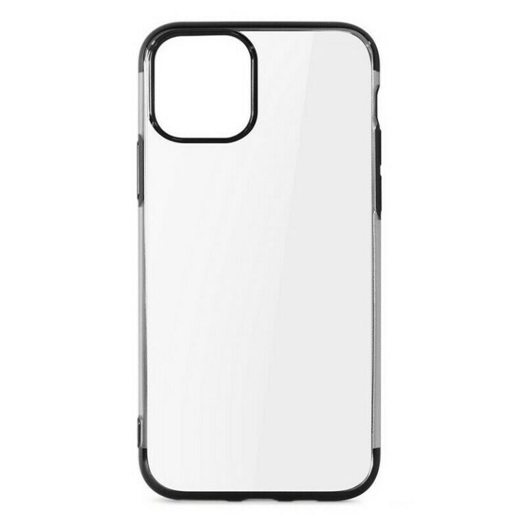 Funda Muvit Cristal Soft para Apple iPhone 11 transparente borde negro.