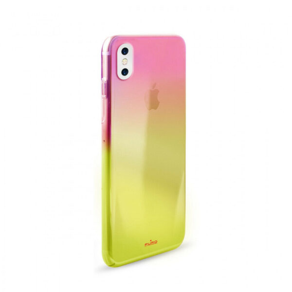 Funda Puro Hologram para Apple iPhone Xs/X naranja.