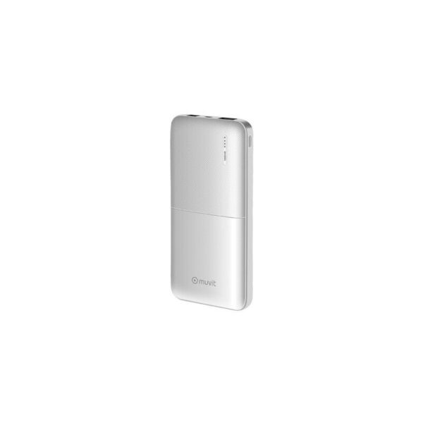 Power Bank Muvit 10000 mAh USB 2 puertos 2A (max) blanca Usada