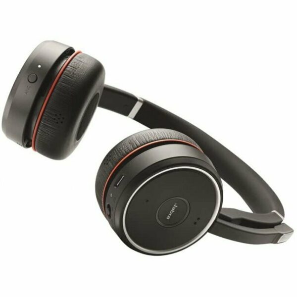 Auriculares Jabra Evolve 75 UC Auriculares Bluetooth Negro/Rojo Usado *Sin USB* - Imagen 2