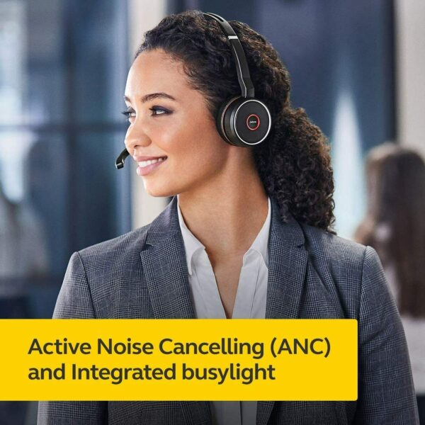 Auriculares Jabra Evolve 75 UC Auriculares Bluetooth Negro/Rojo Usado *Sin USB* - Imagen 4