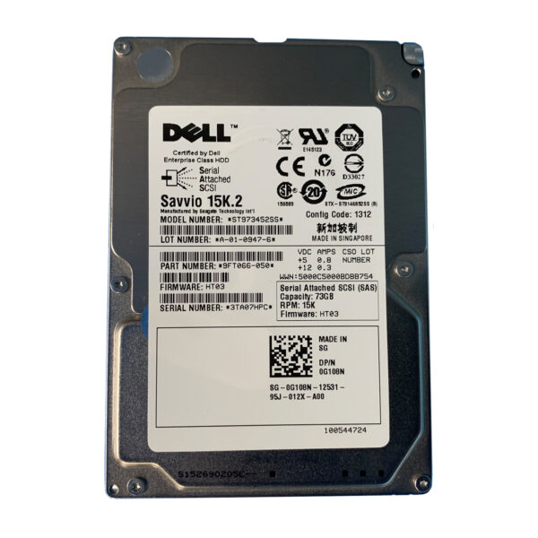 Disco Duro Dell HDD 73GB 15K 6GBPS SAS 2.5'' Usado.