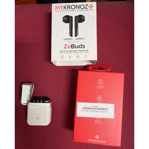 Auriculares Mykronoz True Wireless ZeBuds negro Earbuds  *caja carga diferente**