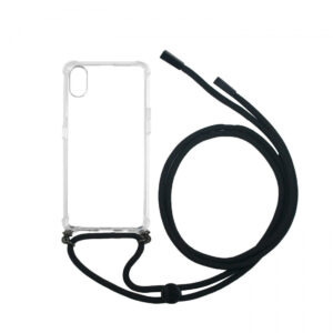 Funda Muvit Life para Apple iPhone XR con colgante transparente.