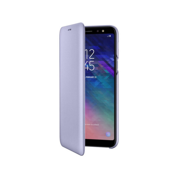 Funda original Samsung Wallet Cover para Samsung Galaxy A6+ Billetera Morada