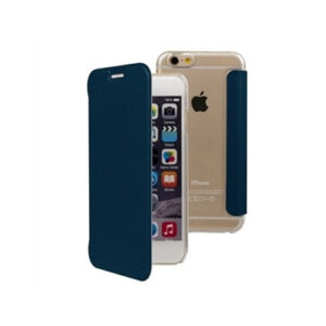 Funda Muvit Folio para Apple iPhone 6/6s/7/8 azul parte trasera transp. (NUEVA)