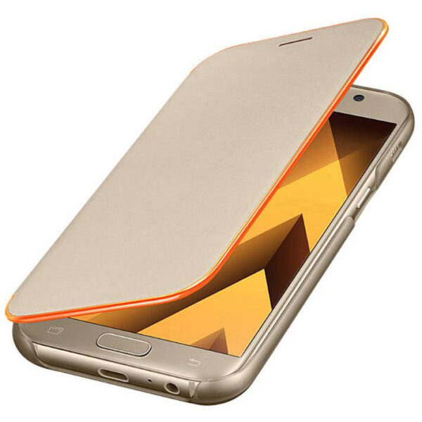Funda original Samsung Neon Flip Cover para Samsung Galaxy A5 color dorado - Imagen 2