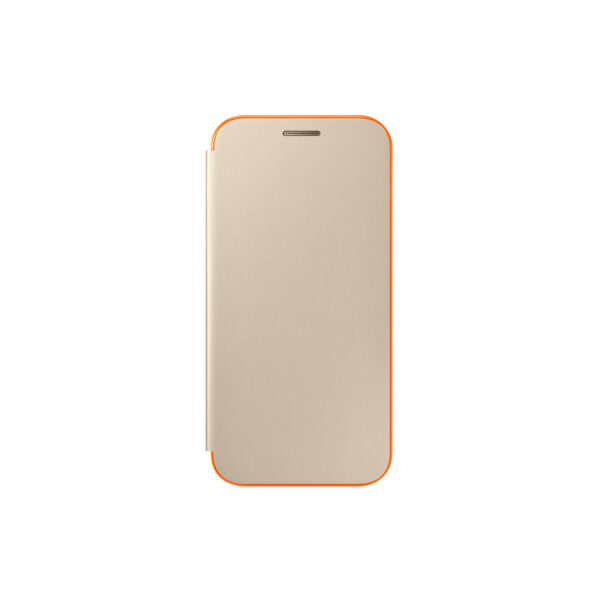 Funda original Samsung Neon Flip Cover para Samsung Galaxy A3(2017) color dorado