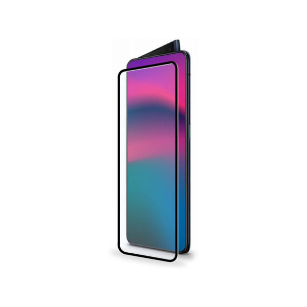 Protector de pantalla Muvit para Oppo Reno 2 vidrio templado plano marco negro.