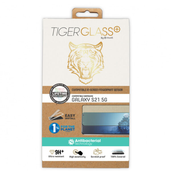 Protector de pantalla Muvit Tiger Samsung Galaxy S21 5G vidrio templado curvo - Imagen 2