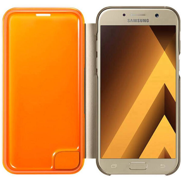 Funda original Samsung Neon Flip Cover para Samsung Galaxy A5 color dorado - Imagen 4