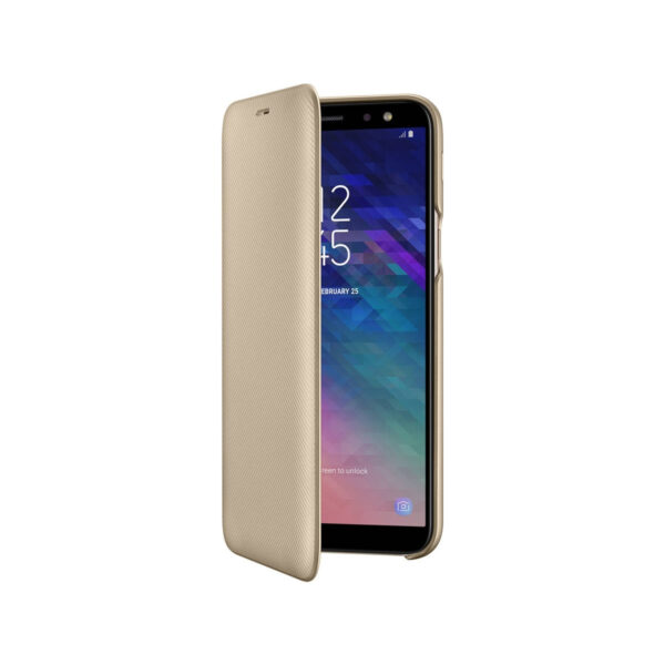 Funda original Samsung Wallet Cover para Samsung Galaxy A6 Billetera Dorado - Imagen 2