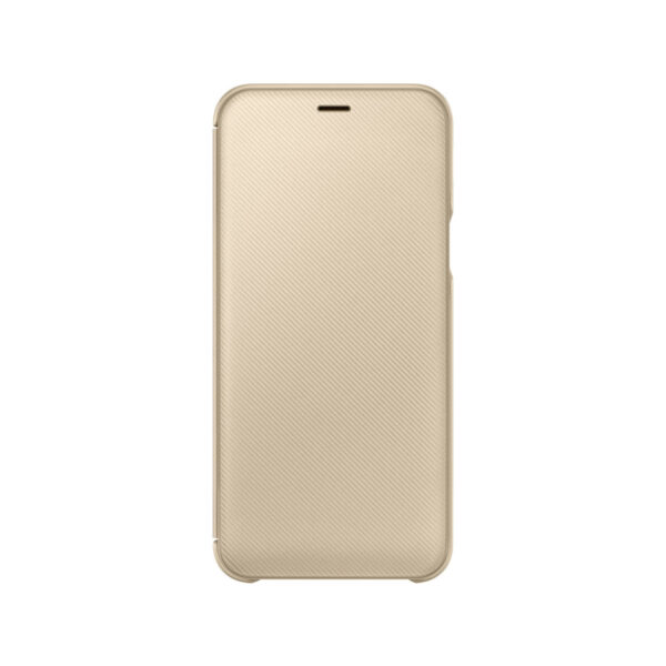 Funda original Samsung Wallet Cover para Samsung Galaxy A6 Billetera Dorado